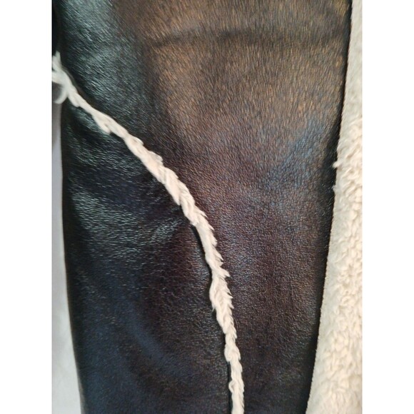 Cripple Creek Brown Faux Leather & White Shearling Trim & Lining Womens Medium - Picture 4 of 16